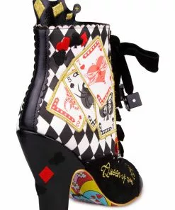 Irregular Choice Playing Cards Full House Boots Black New In 14 Irregular Choice Playing Cards Full House Boots Black New In
