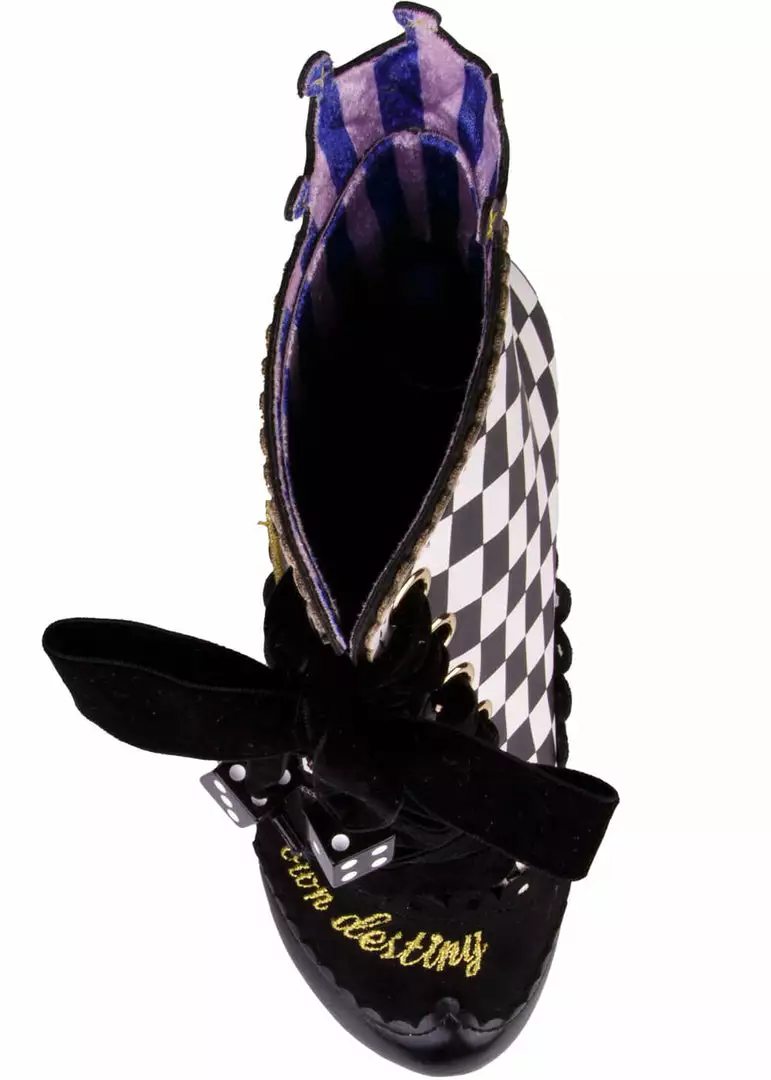 Irregular Choice Playing Cards Full House Boots Black New In 8 Irregular Choice Playing Cards Full House Boots Black New In