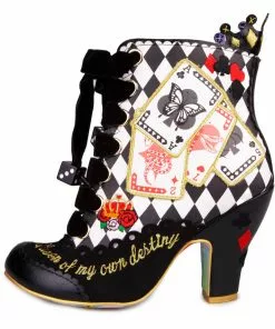 Irregular Choice Playing Cards Full House Boots Black New In 17 Irregular Choice Playing Cards Full House Boots Black New In