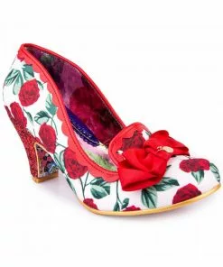 New In Irregular Choice Kanjanka Floral 50's Pumps Red