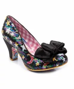 New In Irregular Choice Ban Joe Moon Stars Pumps Black