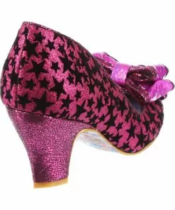 Irregular Choice Ban Joe Stars 70's Pumps Dark Pink