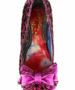 Irregular Choice Ban Joe Stars 70's Pumps Dark Pink