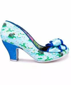 New In Irregular Choice Lady Ban Joe Frog 50's Pumps Blue