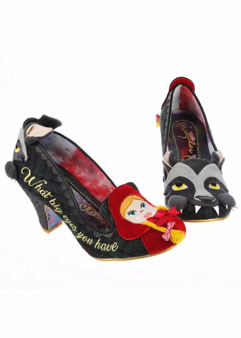 Irregular Choice Visiting Grandma 50's Pumps Black New In 3 Irregular Choice Visiting Grandma 50's Pumps Black New In