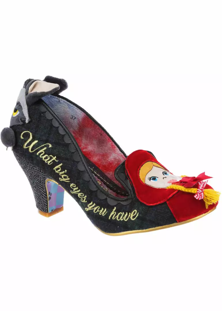 Irregular Choice Visiting Grandma 50's Pumps Black New In 10 Irregular Choice Visiting Grandma 50's Pumps Black New In