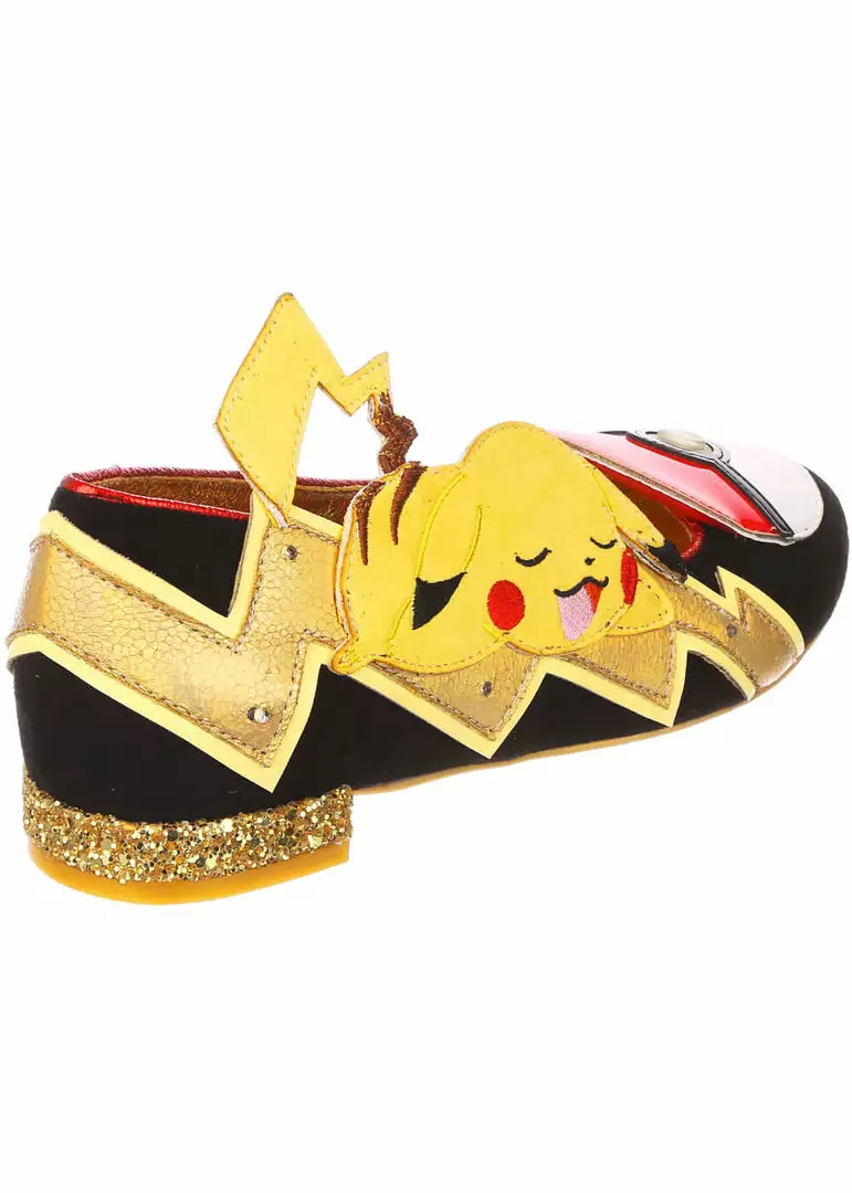 New In Irregular Choice Pokémon Pikachu Dreams Ballerinas Flats Black 8 New In Irregular Choice Pokémon Pikachu Dreams Ballerinas Flats Black