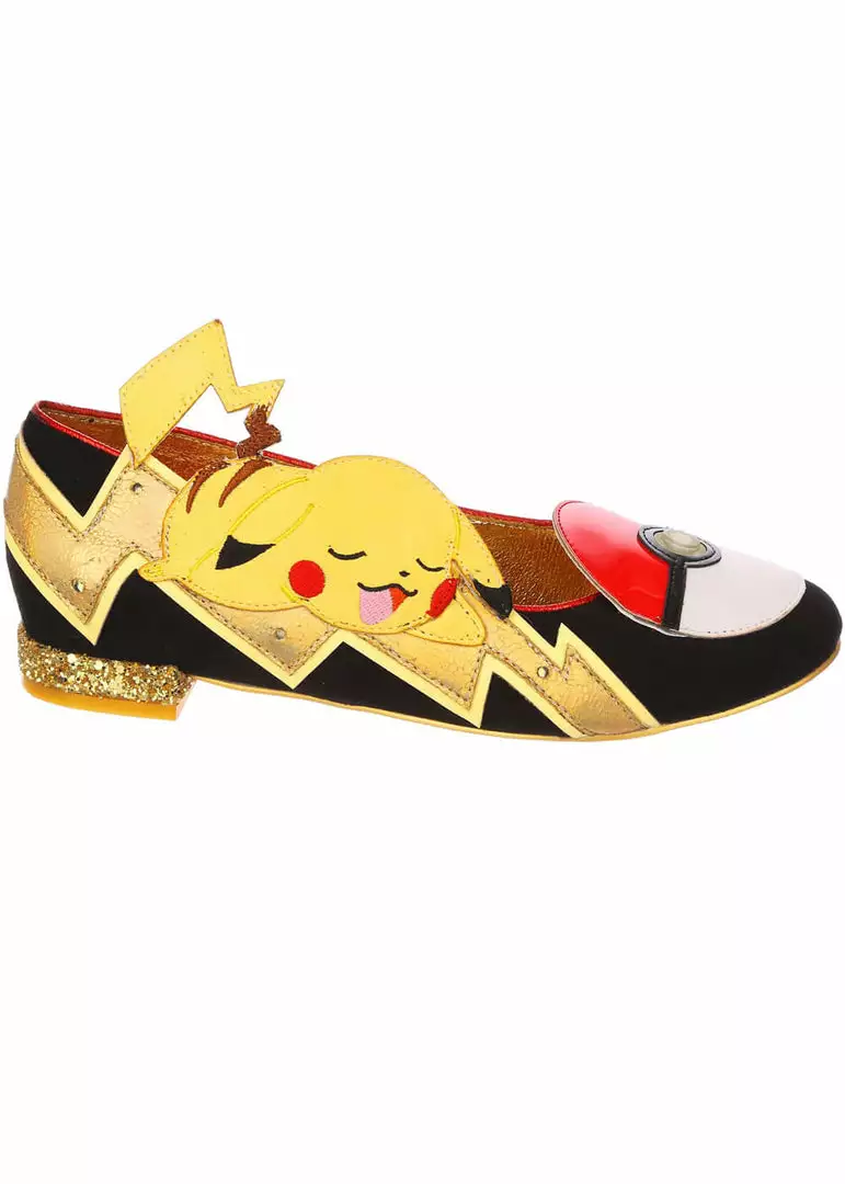 New In Irregular Choice Pokémon Pikachu Dreams Ballerinas Flats Black 5 New In Irregular Choice Pokémon Pikachu Dreams Ballerinas Flats Black