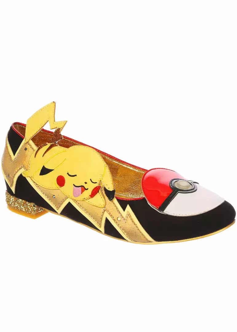New In Irregular Choice Pokémon Pikachu Dreams Ballerinas Flats Black 9 New In Irregular Choice Pokémon Pikachu Dreams Ballerinas Flats Black