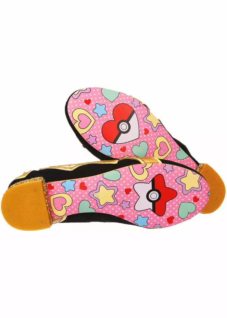 New In Irregular Choice Pokémon Pikachu Dreams Ballerinas Flats Black 6 New In Irregular Choice Pokémon Pikachu Dreams Ballerinas Flats Black