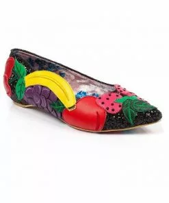 Irregular Choice Fruity Bowl Flats Black SALE