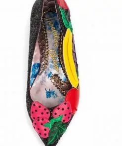 Irregular Choice Fruity Bowl Flats Black SALE