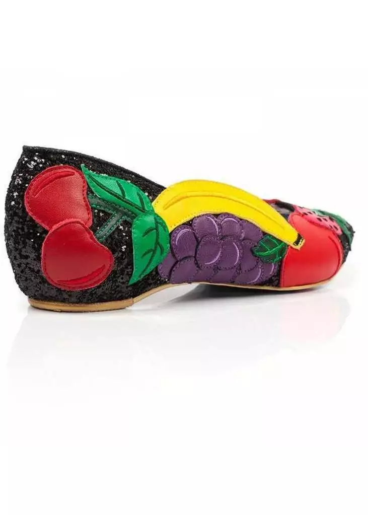 Irregular Choice Fruity Bowl Flats Black SALE 5 Irregular Choice Fruity Bowl Flats Black SALE