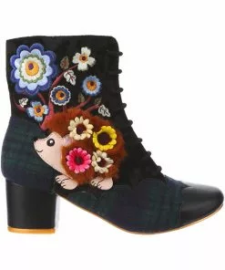 Irregular Choice Hedge Hugs 60's Boots Black 10 Irregular Choice Hedge Hugs 60's Boots Black