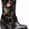 Irregular Choice Great Escape Floral Boots Black New In 2 Irregular Choice Great Escape Floral Boots Black New In
