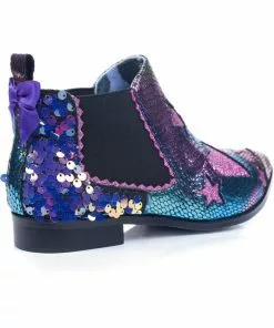 New In Irregular Choice Starlight Impress 70's Booties Purple