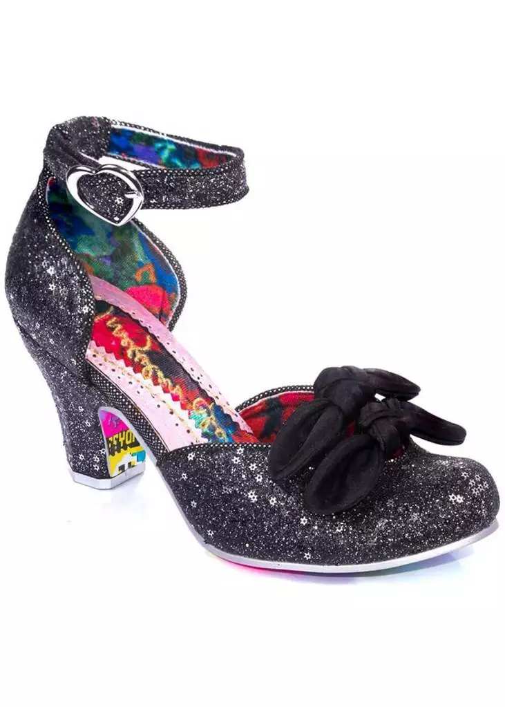 New In Irregular Choice Flickety Kiss Glitter 50's Pumps Black 3 New In Irregular Choice Flickety Kiss Glitter 50's Pumps Black