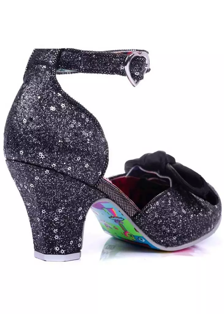 New In Irregular Choice Flickety Kiss Glitter 50's Pumps Black 4 New In Irregular Choice Flickety Kiss Glitter 50's Pumps Black