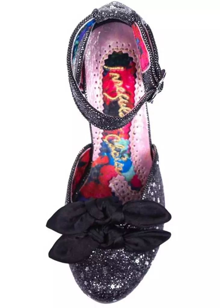 New In Irregular Choice Flickety Kiss Glitter 50's Pumps Black 7 New In Irregular Choice Flickety Kiss Glitter 50's Pumps Black
