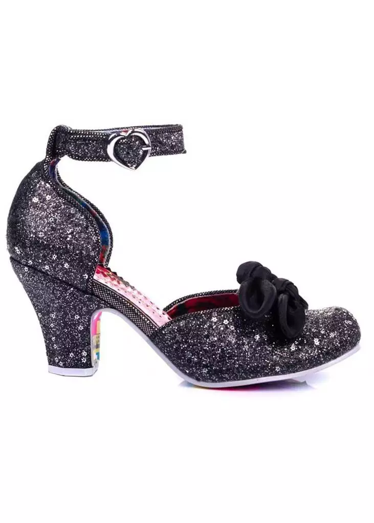 New In Irregular Choice Flickety Kiss Glitter 50's Pumps Black 5 New In Irregular Choice Flickety Kiss Glitter 50's Pumps Black