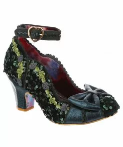Irregular Choice Trellis Rose 50's Pumps Green New In