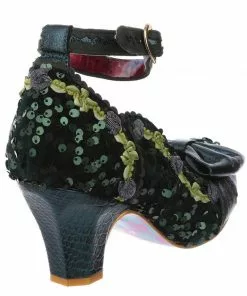 Irregular Choice Trellis Rose 50's Pumps Green New In