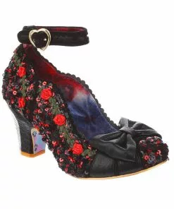 Irregular Choice Trellis Rose 50's Pumps Black