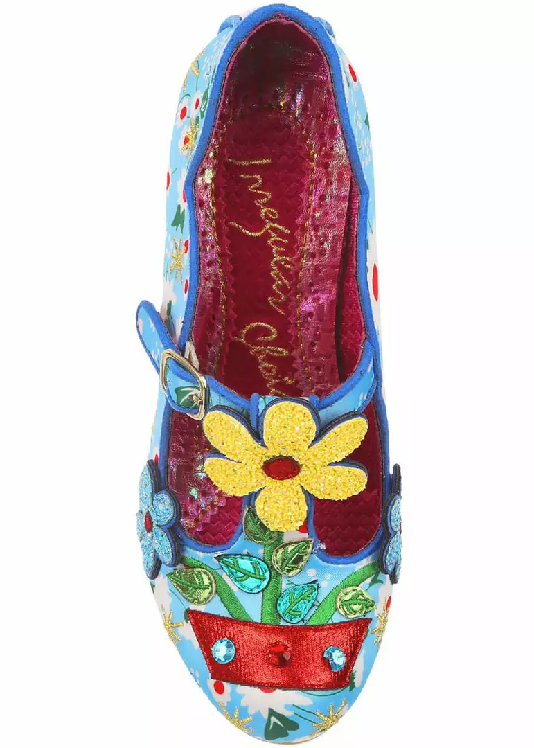 New In Irregular Choice Happy Houseplant Pumps Blue 7 New In Irregular Choice Happy Houseplant Pumps Blue
