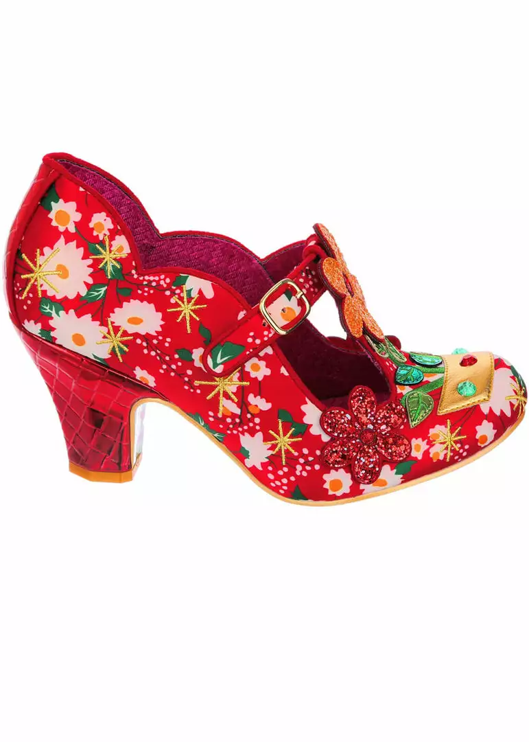 Irregular Choice Happy Houseplant Pumps Red 5 Irregular Choice Happy Houseplant Pumps Red