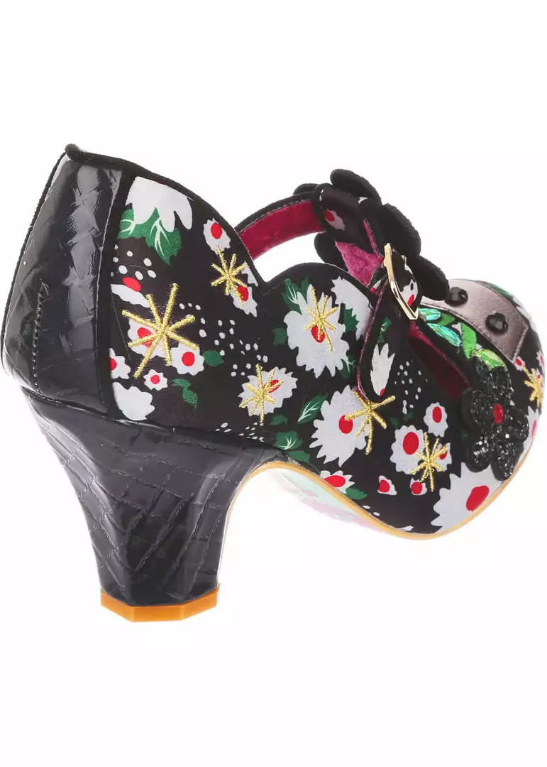 Irregular Choice Happy Houseplant Pumps Black New In 6 Irregular Choice Happy Houseplant Pumps Black New In