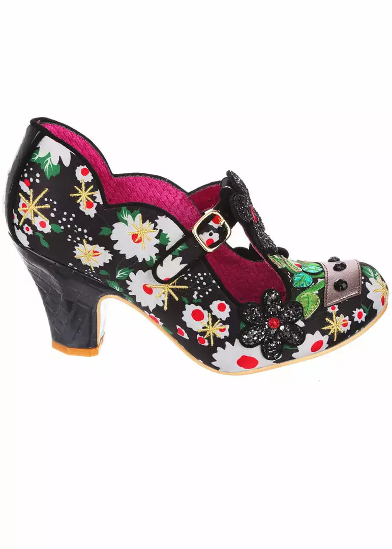 Irregular Choice Happy Houseplant Pumps Black New In 5 Irregular Choice Happy Houseplant Pumps Black New In