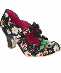 Irregular Choice Happy Houseplant Pumps Black New In