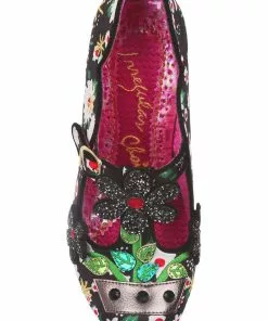 Irregular Choice Happy Houseplant Pumps Black New In 12 Irregular Choice Happy Houseplant Pumps Black New In