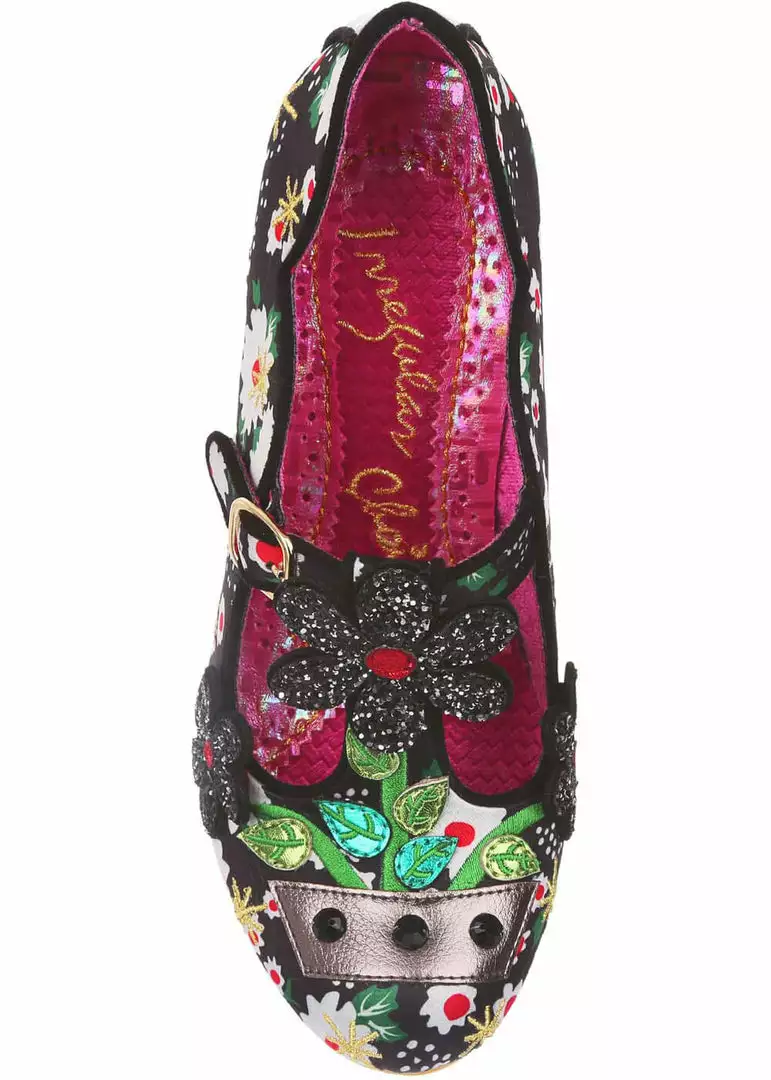 Irregular Choice Happy Houseplant Pumps Black New In 7 Irregular Choice Happy Houseplant Pumps Black New In