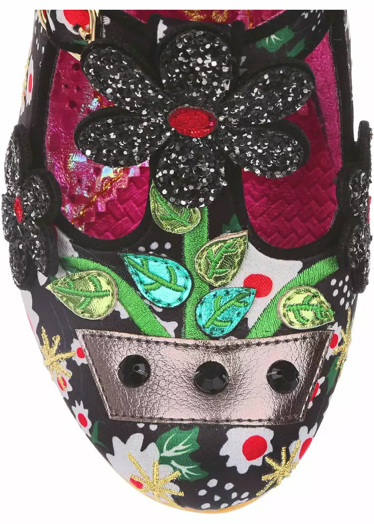Irregular Choice Happy Houseplant Pumps Black New In 8 Irregular Choice Happy Houseplant Pumps Black New In