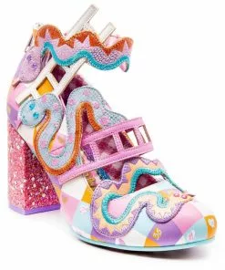 Irregular Choice Snakes N Adders 80's Pumps Pink