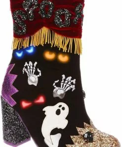 New In Irregular Choice Halloween Who's There? Boots Black