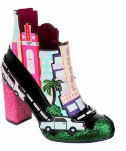 Irregular Choice Highway Honey Hotel Boots Black New In