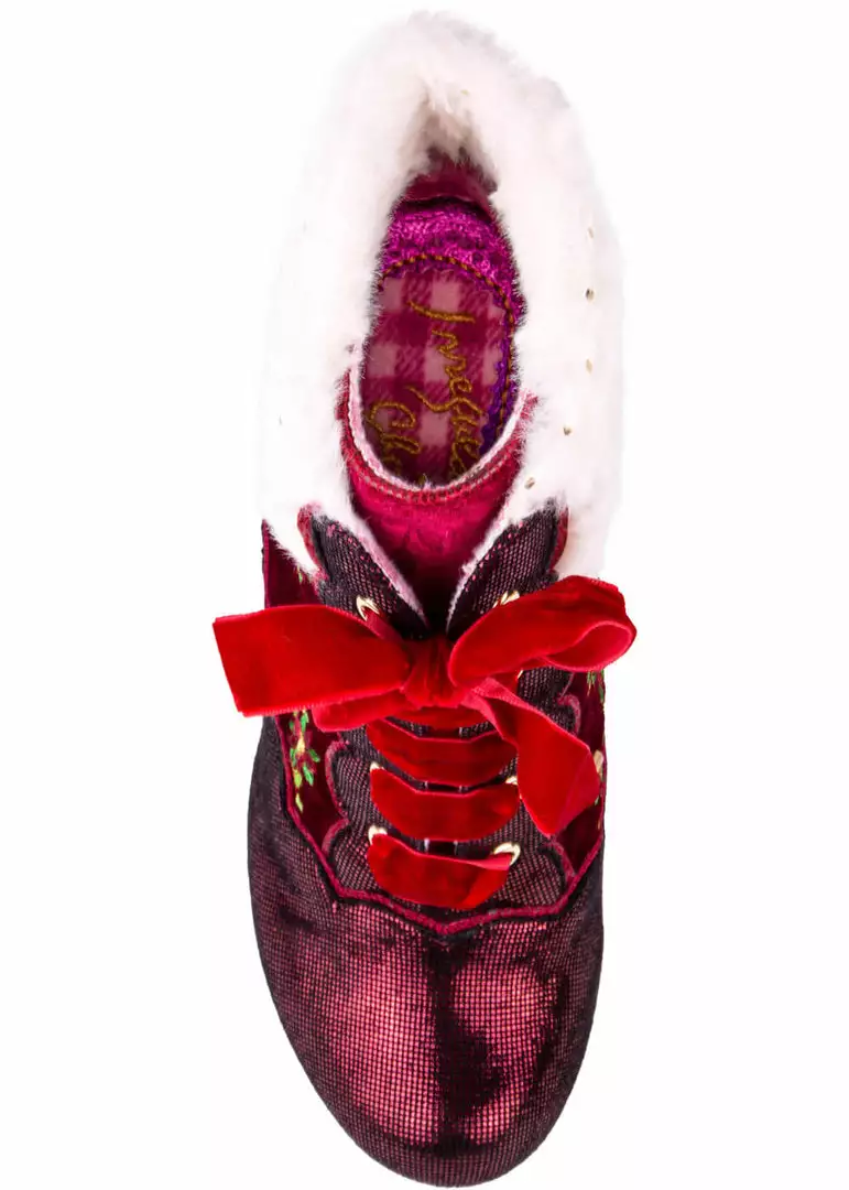 Irregular Choice Party Hot Toddy 40's Boots Burgundy New In 6 Irregular Choice Party Hot Toddy 40's Boots Burgundy New In