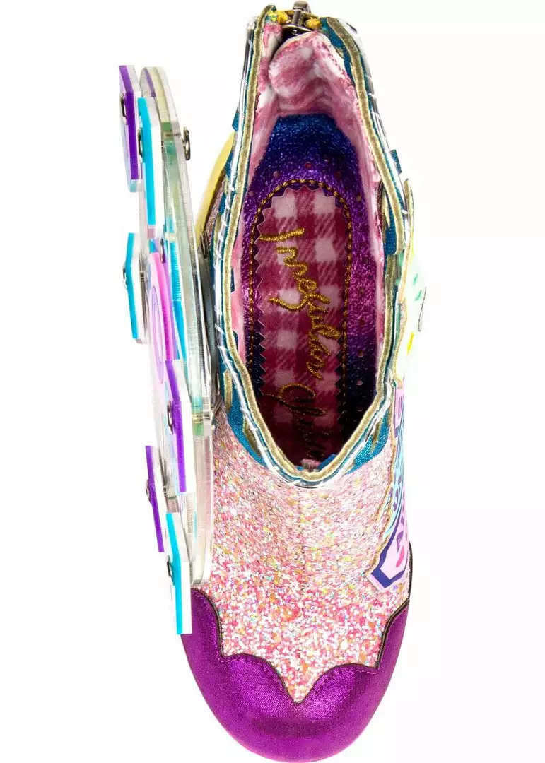 Irregular Choice Topsy Turvy Boots Pink Blue 4 Irregular Choice Topsy Turvy Boots Pink Blue