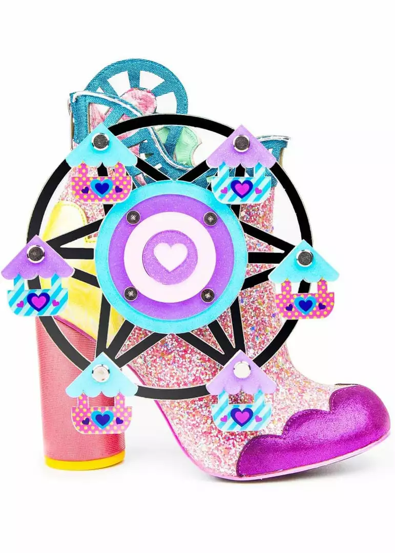 Irregular Choice Topsy Turvy Boots Pink Blue 3 Irregular Choice Topsy Turvy Boots Pink Blue