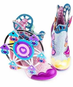 Irregular Choice Topsy Turvy Boots Pink Blue 13 Irregular Choice Topsy Turvy Boots Pink Blue