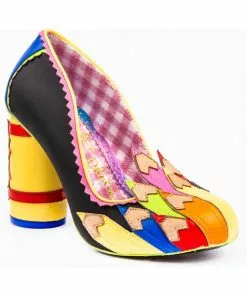 Irregular Choice Colour It In Chalk 60's Pumps Black New In 10 Irregular Choice Colour It In Chalk 60's Pumps Black New In