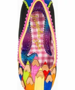 Irregular Choice Colour It In Chalk 60's Pumps Black New In 13 Irregular Choice Colour It In Chalk 60's Pumps Black New In