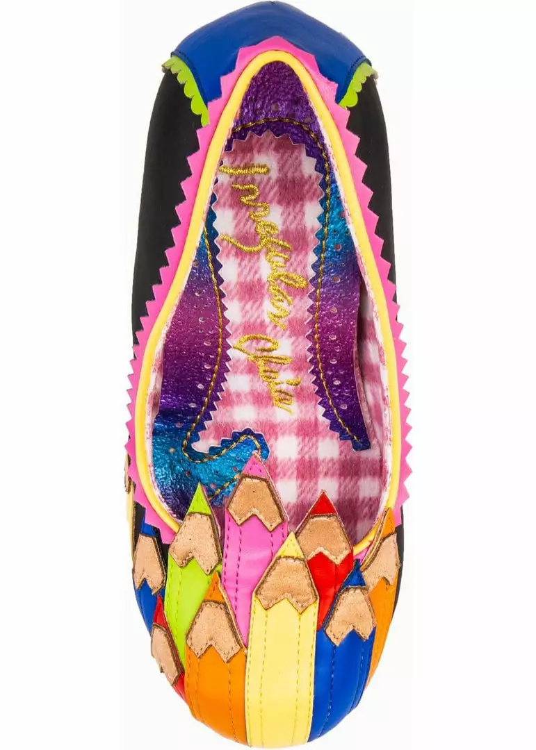 Irregular Choice Colour It In Chalk 60's Pumps Black New In 8 Irregular Choice Colour It In Chalk 60's Pumps Black New In