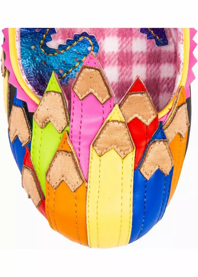 Irregular Choice Colour It In Chalk 60's Pumps Black New In 7 Irregular Choice Colour It In Chalk 60's Pumps Black New In