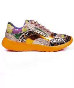 Irregular Choice Jigsaw Sneakers Gold New In 10 Irregular Choice Jigsaw Sneakers Gold New In