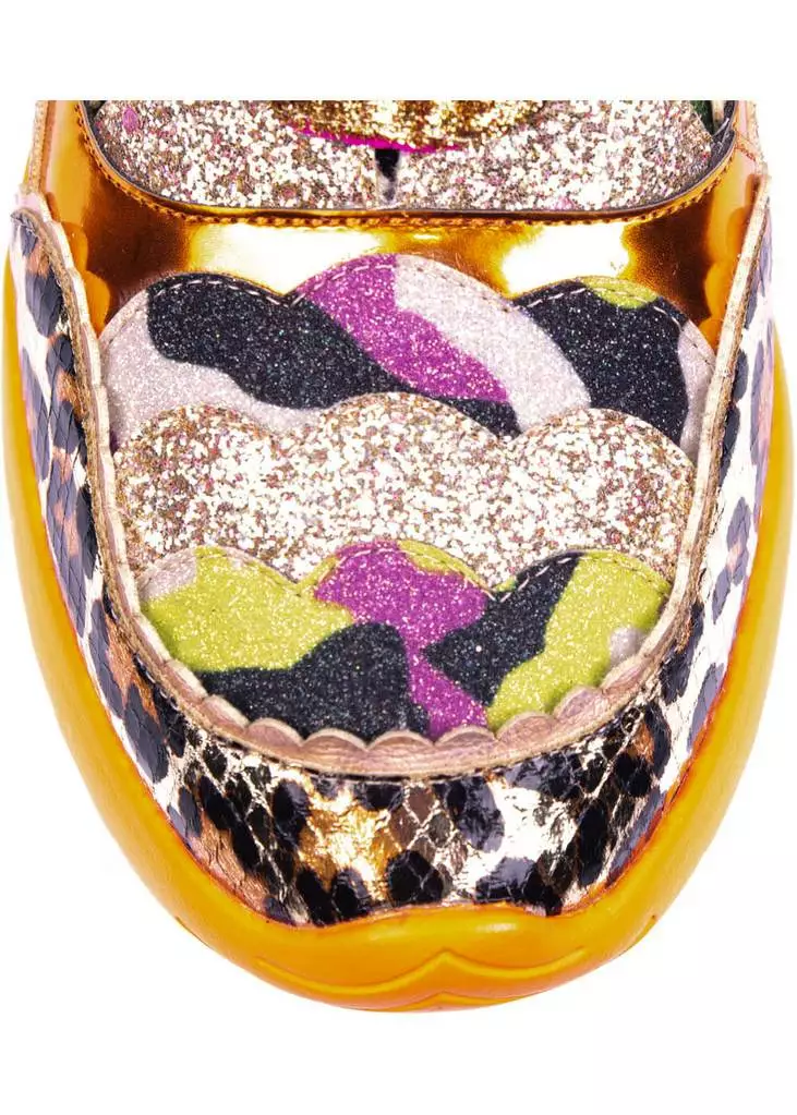 Irregular Choice Jigsaw Sneakers Gold New In 4 Irregular Choice Jigsaw Sneakers Gold New In