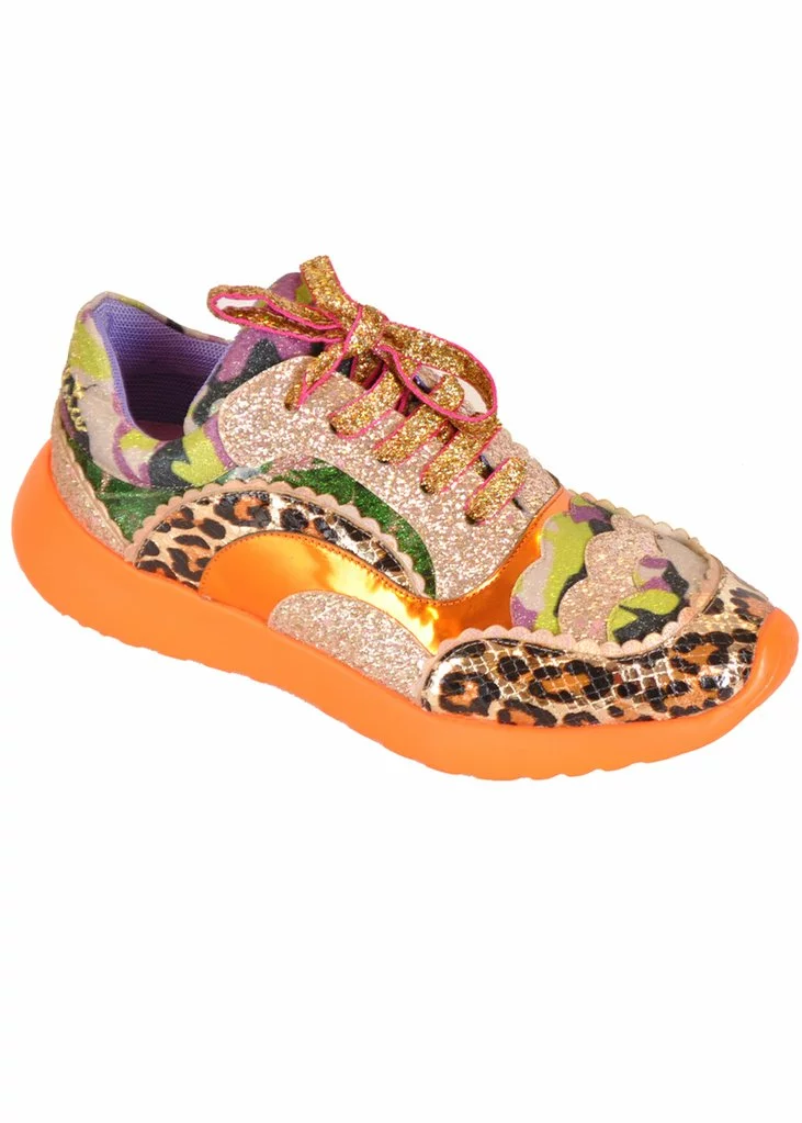 Irregular Choice Jigsaw Sneakers Gold New In 3 Irregular Choice Jigsaw Sneakers Gold New In