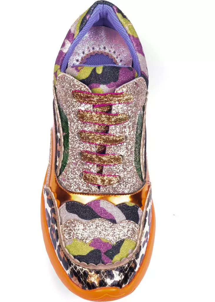 Irregular Choice Jigsaw Sneakers Gold New In 5 Irregular Choice Jigsaw Sneakers Gold New In